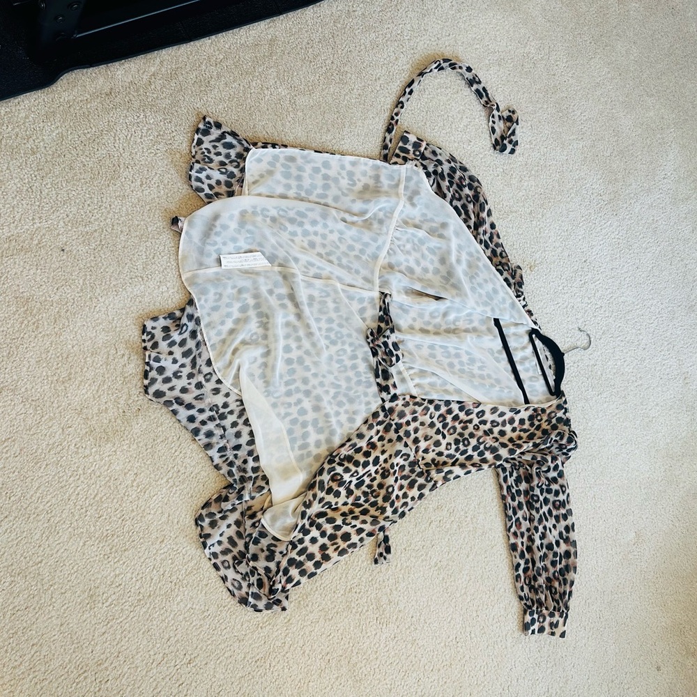 Mango Leopard Print Mini Dress - Picture 8 of 11